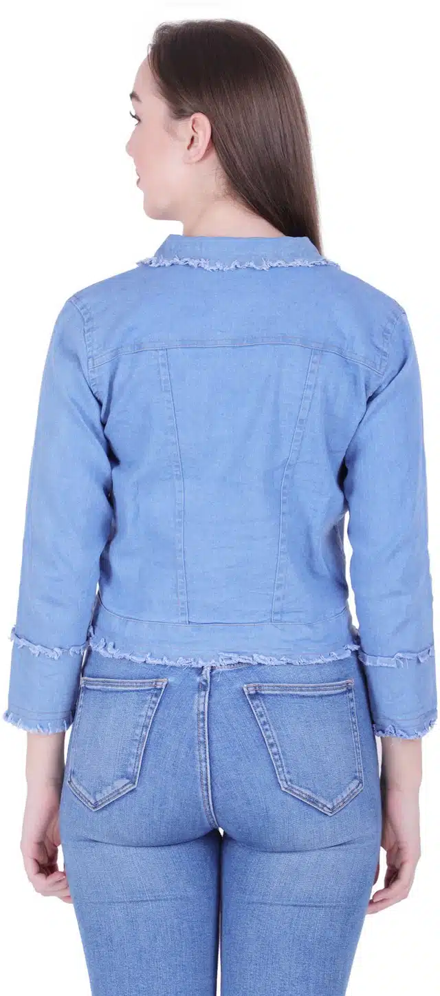 Full Sleeves Jacket for Women (Blue, L) (RK-5)