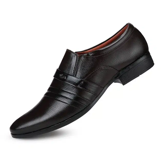 Bersache Men's Formal Shoes (Brown, 10) (VKI-2)