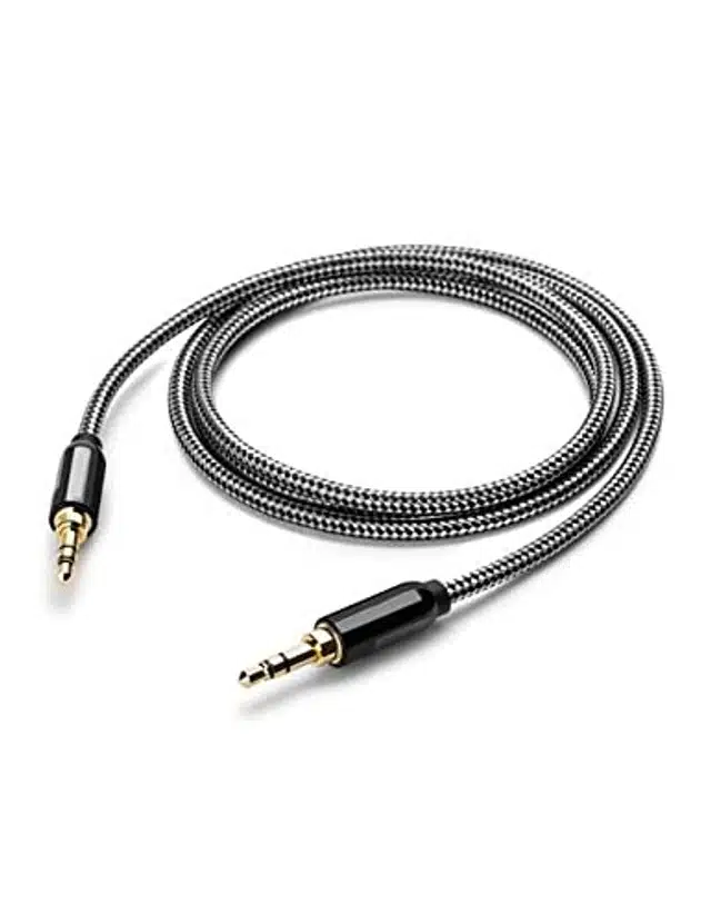 Male to Male AUX Cable (Black, 1 m)