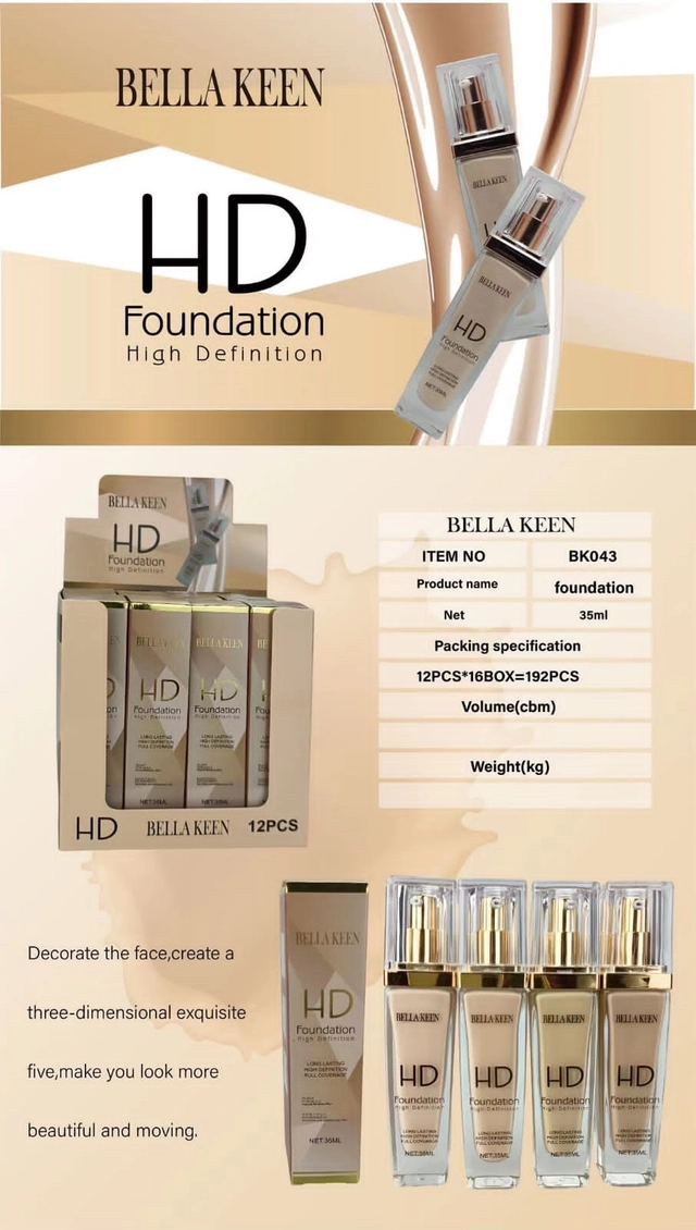 Bella Keen HD 2-in-1 Super Lasting Foundation (60 ml)