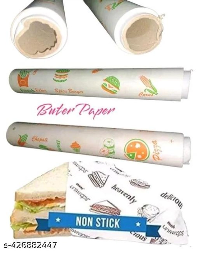 Food Wrapping Roll Paper (White, 25 m) (Pack of 2)