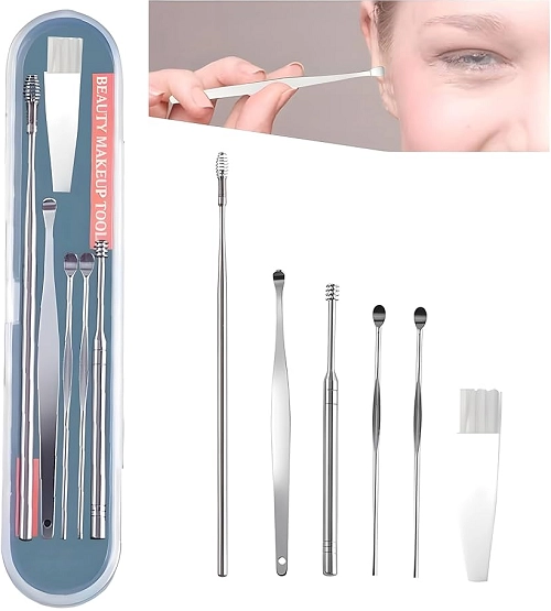 Stainless Steel 4 Pcs Acne Blackhead Remover (Silver, Set of 1)