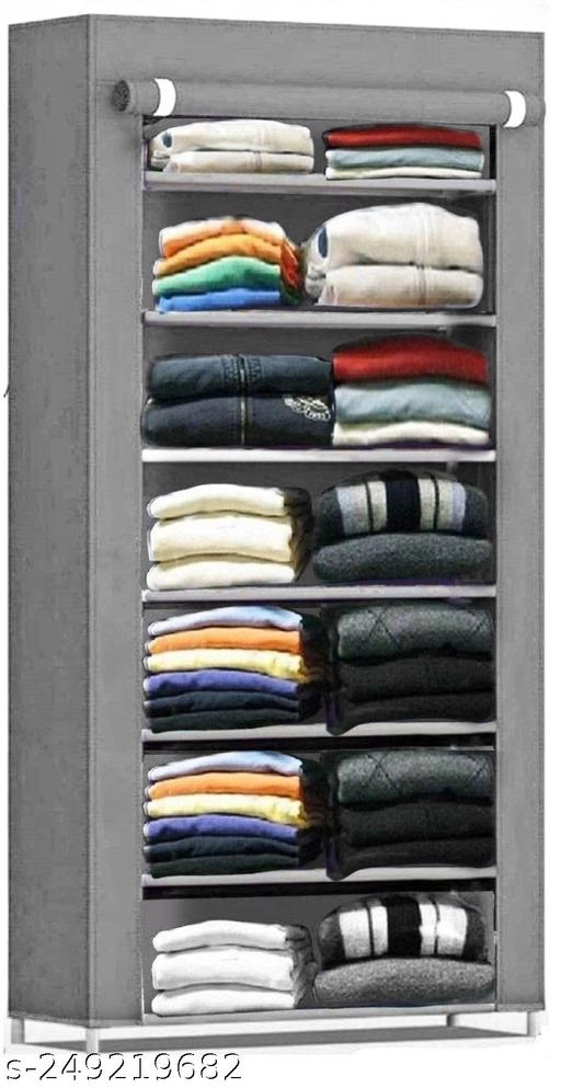 Metal 7 Layer Collapsible Multipurpose Rack (Grey)