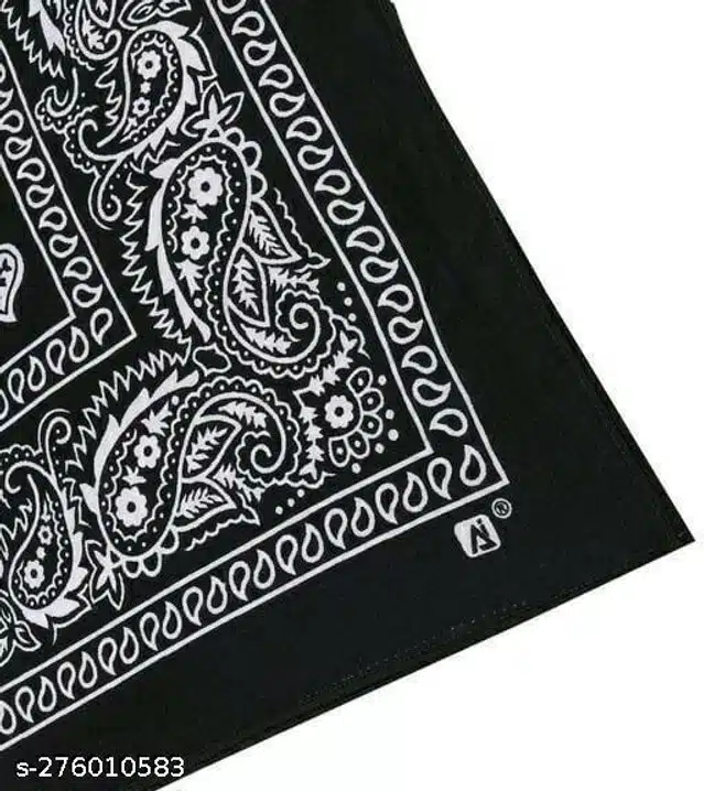 Cotton Bandana for Men & Women (Black)