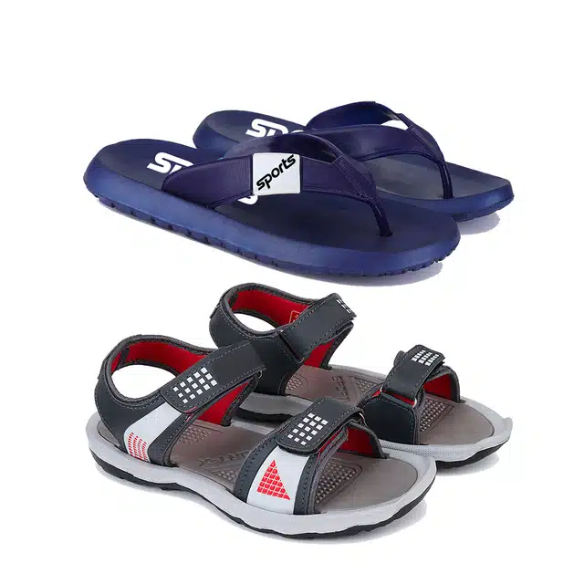 Combo of Flip Flops & Casual Shoes for Men (Pack of 2) (Multicolour, 9)