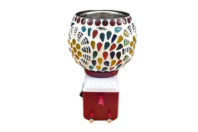 Electric Kapoordani with Night Lamp Incense Burner (Multicolor)