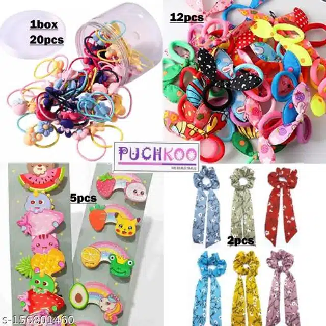 Kids Hair Accessories (Multicolor, Set of 39)