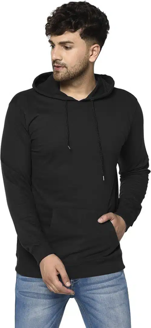 Men's Full Sleeve Sweatshirt (Black, XXL) (A24)