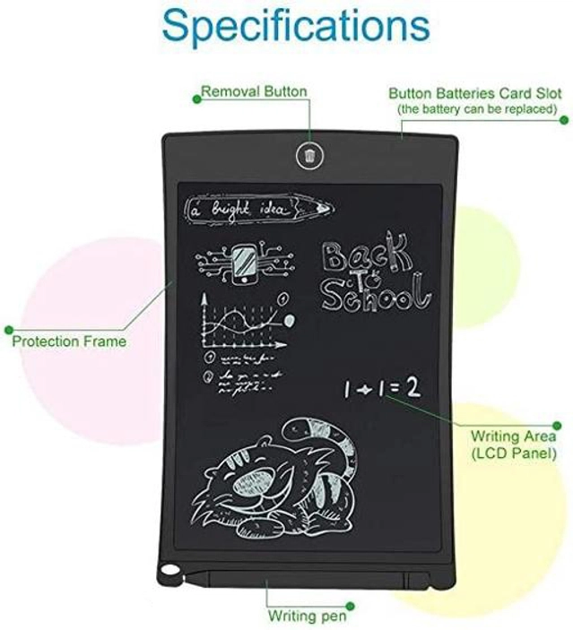 LCD Writing Pad for Kids (Multicolor, 8.5 inches)