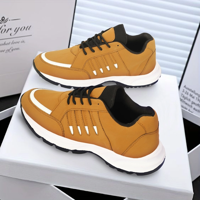 Casual Shoes for Men (Tan, 6)