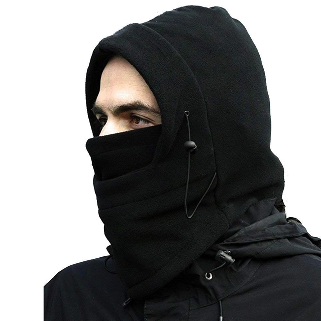 Woolen Balaclava Hat Face Mask (Black, Free Size)