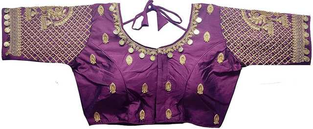 Aarohi Phantom Designer Blouse for Women (Purple, 36) (AE-76)