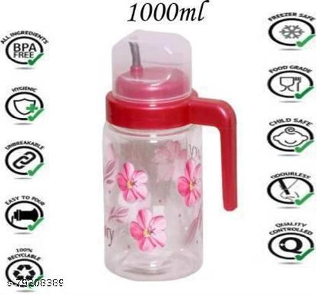 Plastic Oil Dispenser Bottle (Purple, 990 ml)