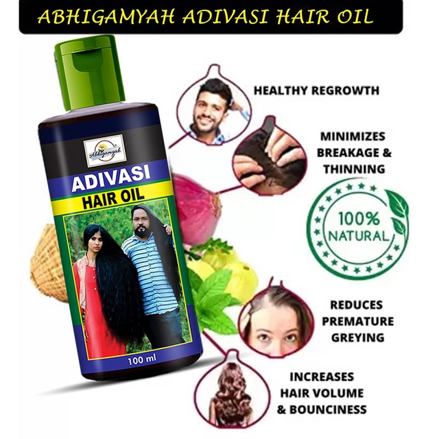 Adivasi Herbal Hair Oil for Men & Women (Pack of 2, 100 ml)