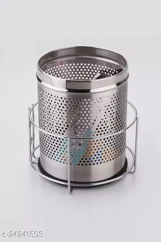 Stainless Steel Dustbin Holder (Silver)