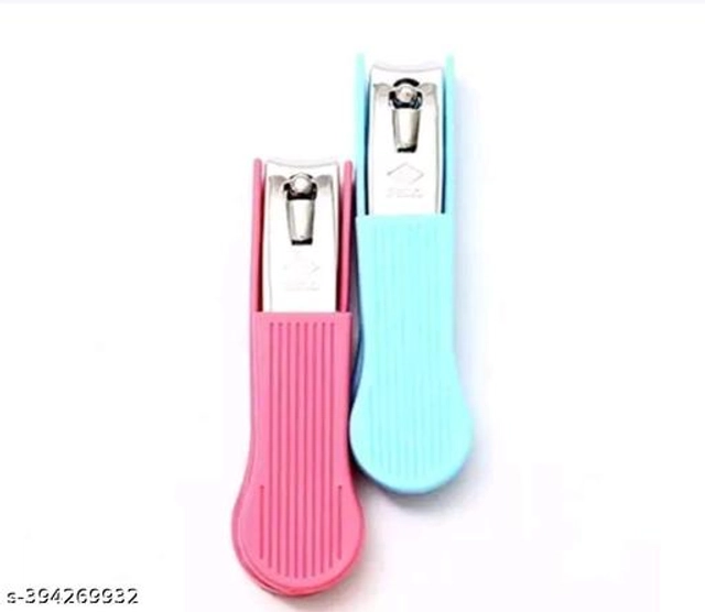 Metal Nail Cutter (Pink & Sky Blue, Pack of 2)