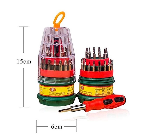 Ruzan Premium 32-in-1 Professional Multipurpose Combination Screwdriver Set (Multicolor, Set of 1)