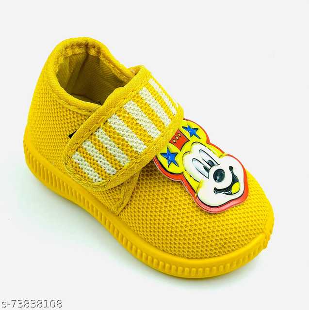 RDP Coolz Kids First Walking Shoes Star-1 For Baby Boys And Baby Girls (Yellow, 6-12 Months) (R-54)
