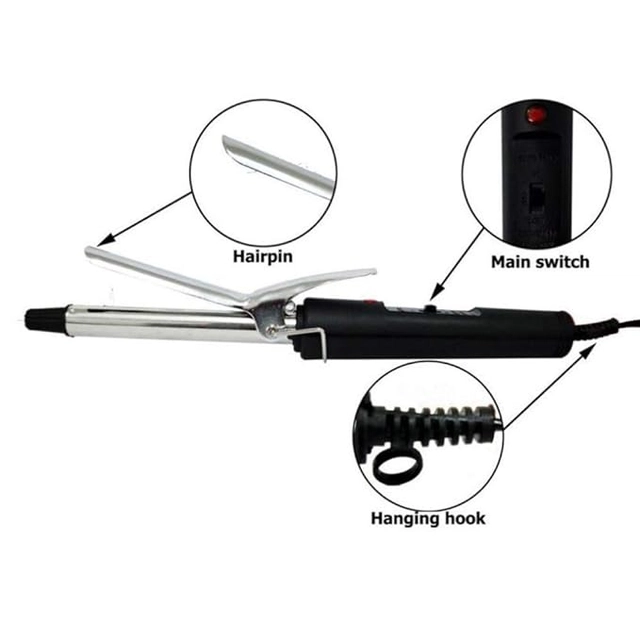 2 in 1 Professional Hair Straightener with Curler (Black)