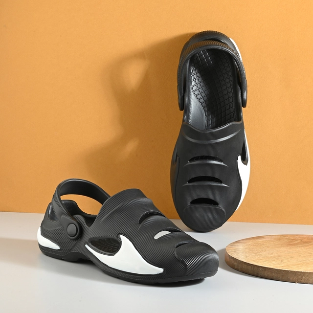 Sandals for Men (Black, 6)