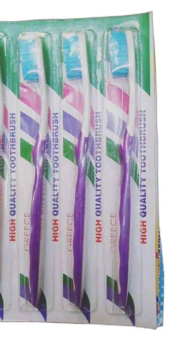 Soft Oxy Fresh Greece Adult Toothbrush (Multicolor, Pack of 12)