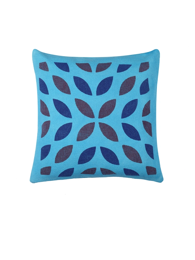 Cotton Cushion Cover (Sky Blue, 16x16 inches)