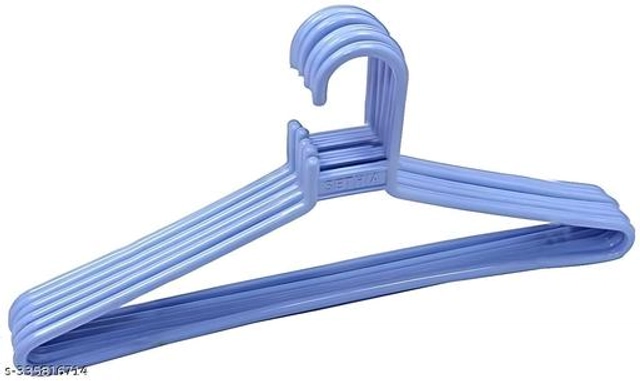 Plastic Cloth Hangers (Blue, Pack of 24)