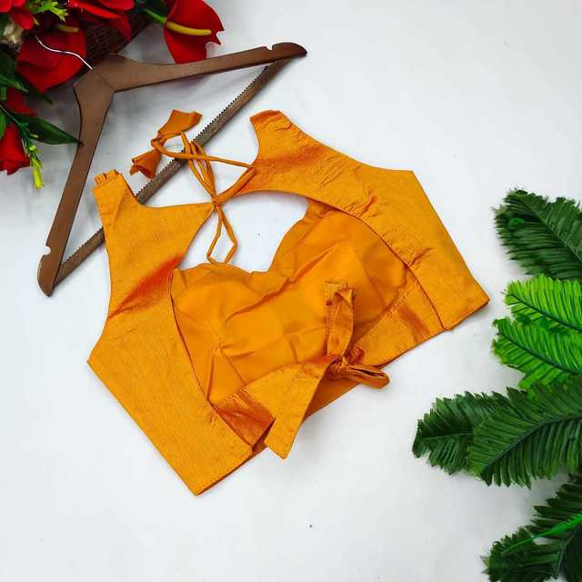 Jahanvi Phantom Solid Altreable Blouse For Women (Yellow, 30) (JC-66)