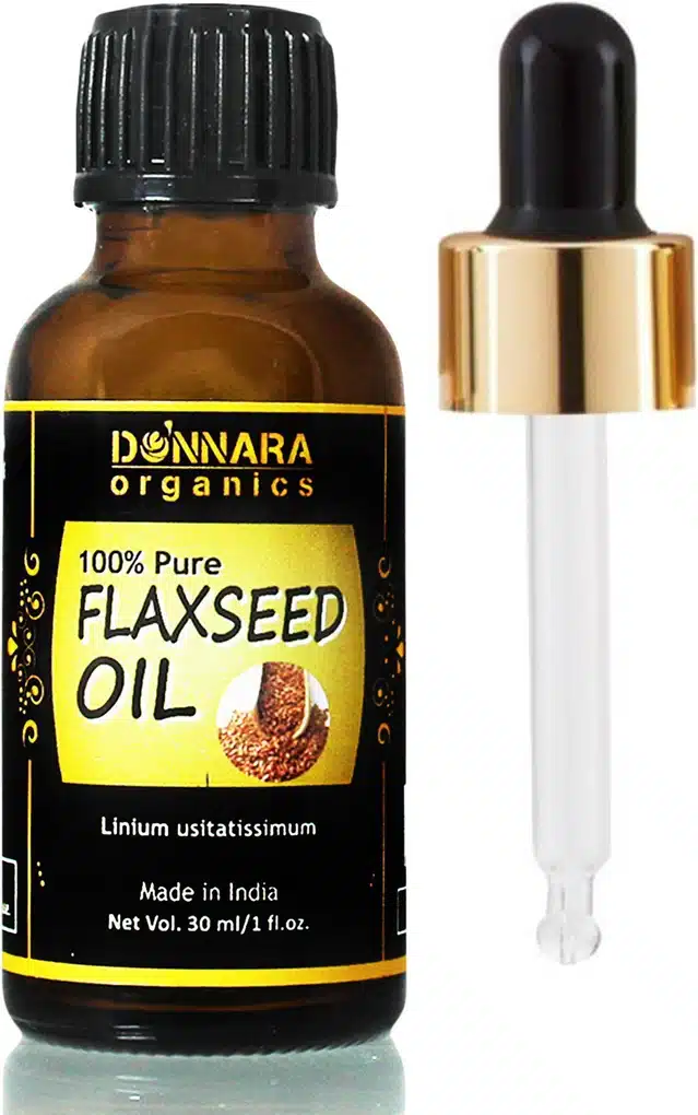 Donnara Organics Pure & Natural Flaxseed Oil (Pack of 3, 30 ml)