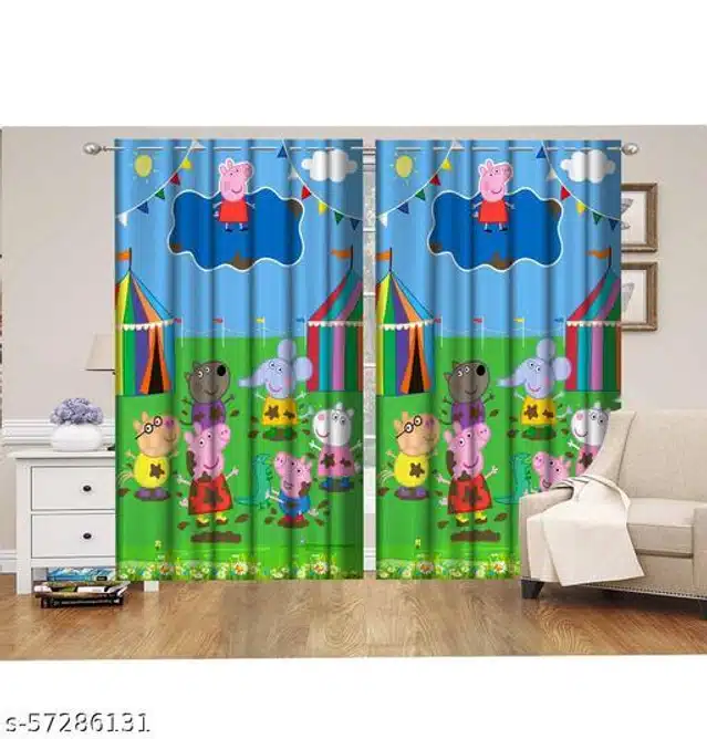 Curtains for Window (Multicolour, 5 feet)
