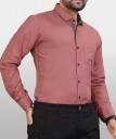 Full Sleeves Solid Shirt for Men (Pink, L)