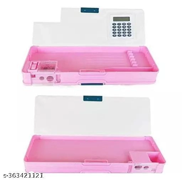 Pencil Box with Calculator for Kids (Multicolor)