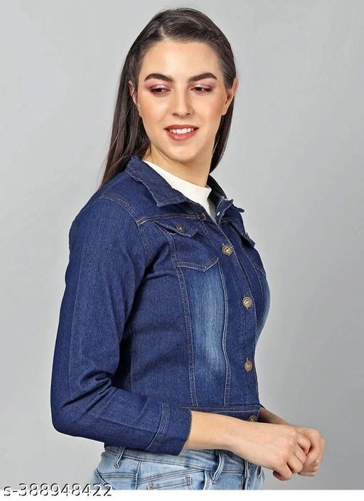 Denim Jacket for Women (Blue, S)