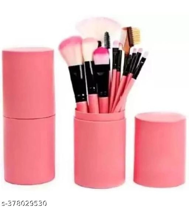 12 Pcs Makeup Brush Set with 6 Pcs Makeup Blender (Multicolor, Set of 2)