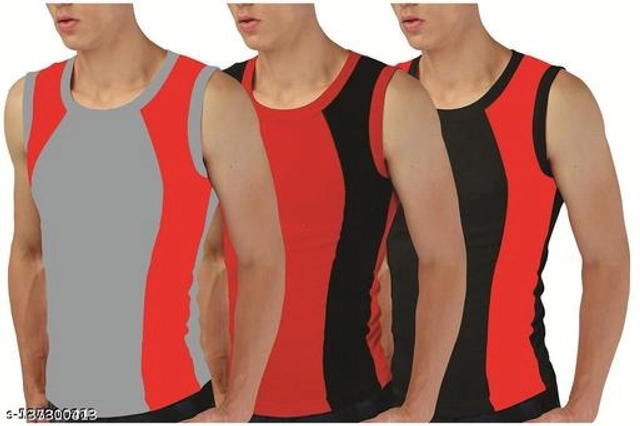 Cotton Vests for Men (Multicolor, XS) (Pack of 3)