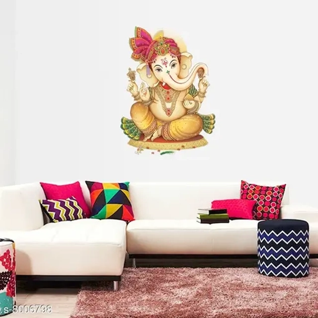 Ganesh Ji Large Wall Sticker Waterproof and 45x50 cm Size