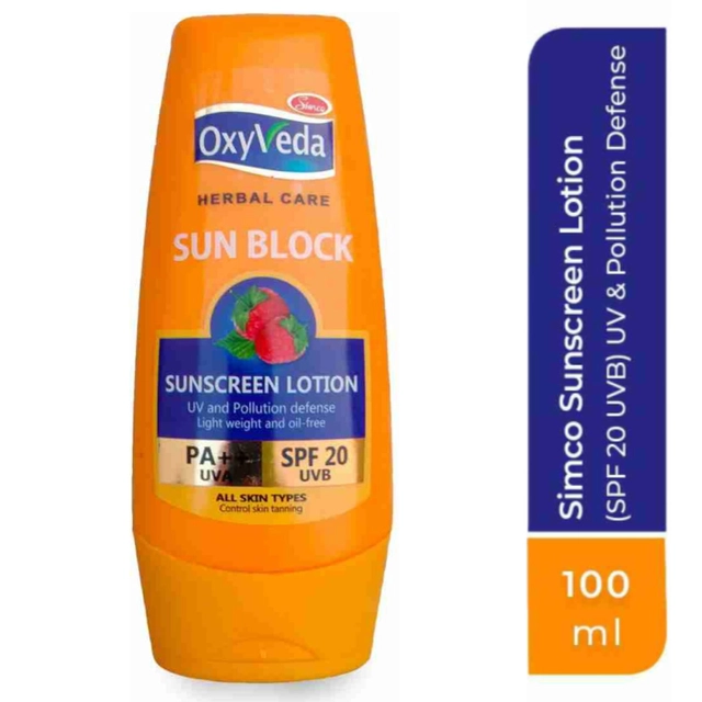 Oxyveda Herbal Care Sun Block Body Lotion (100 ml)