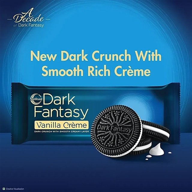 Sunfeast Dark Fantasy Biscuit Vanilla Creme 2X83 g (Buy 1 Get 1 Free)