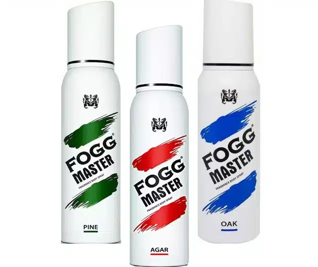 Fogg Master Cedar with Pine & Oak Deodorant Spray (Pack of 3, 120 ml)