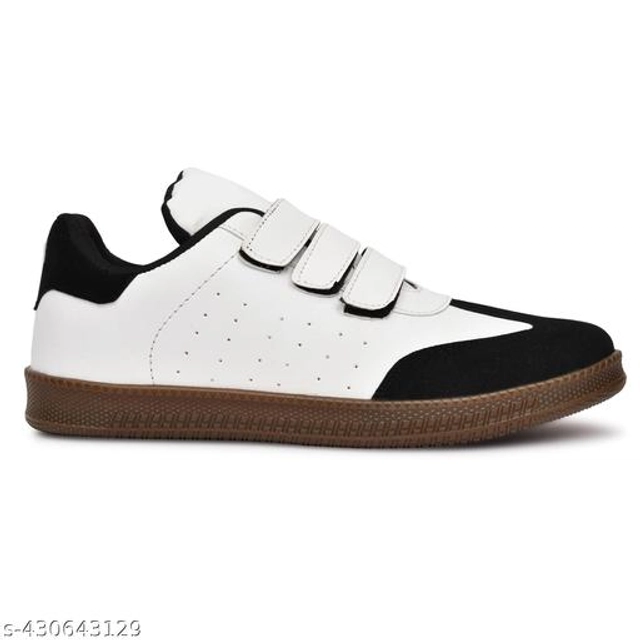 Casual Shoes for Men (White & Black, 6)