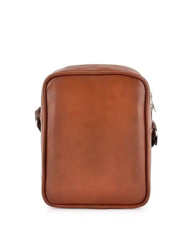 Leather Cross Body Bag for Men (Brown)