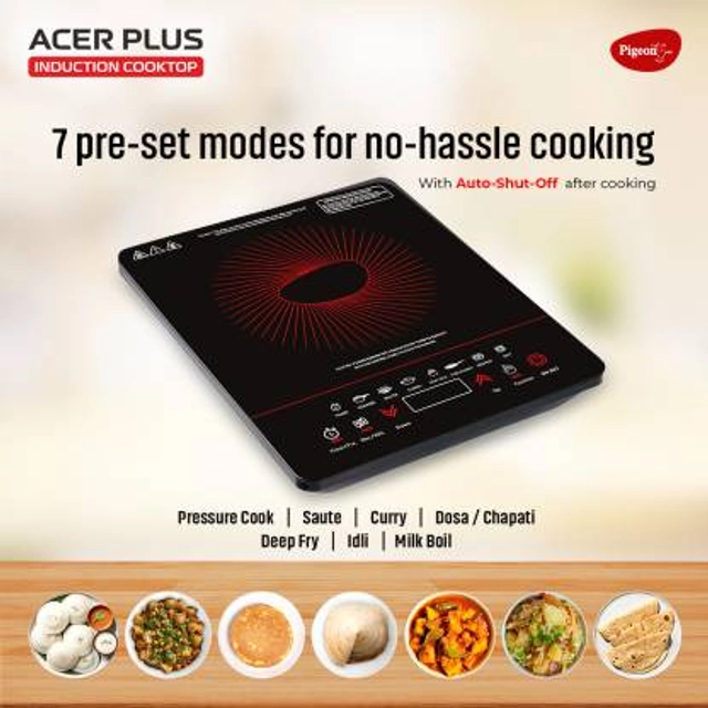 PIGEON Acer Plus Inducton Cooktop (1800 Watts, Pack of 1)