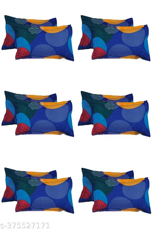 Polycotton Pillow Covers (Multicolor, 17x27 inches) (Pack of 12)