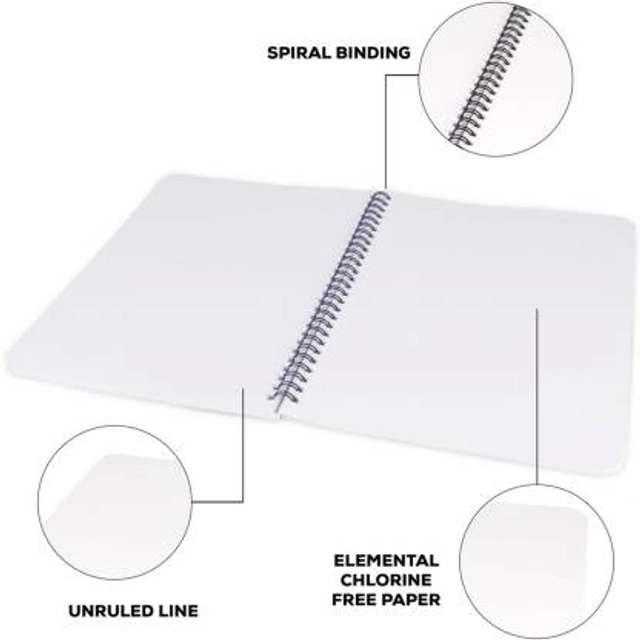 CLASSMATE Pulse Spiral B5 Unruled Notebook (300 Pages, 6 Subjects, Pack of 1)