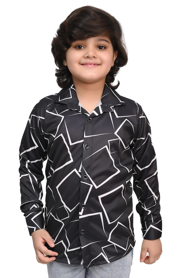 Full Sleeves Printed Shirt for Boys (Multicolor, 5-6 Years) (Pack of 2)