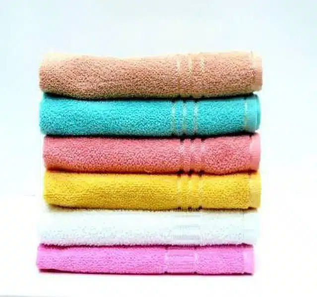 Cotton High Absorbent Antibacterial Hand Towels (Pack of 6) (Multicolor, 12x18 inches)