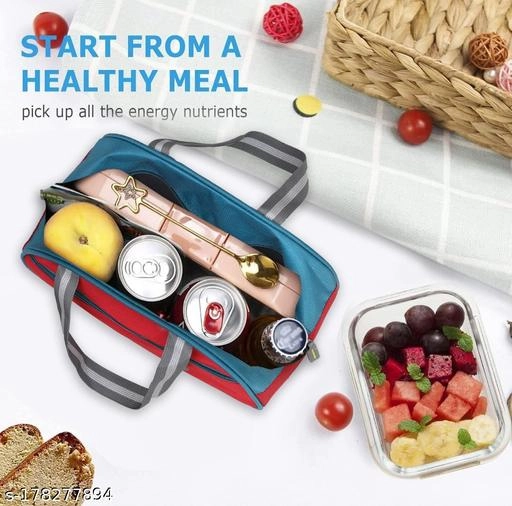 Polyester Lunch Box Bag for Kids (Multicolor)