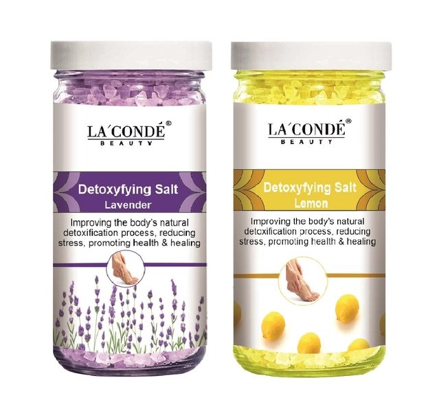 La'Conde Lavender & Lemon Detoxifying Bath Salt Crystal (200 g, Set of 2)