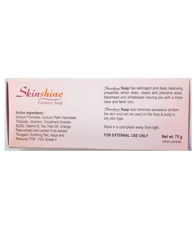 SkinShine Anti Acne, Black Heads and Oily Skin Fairness Soap (75 g)
