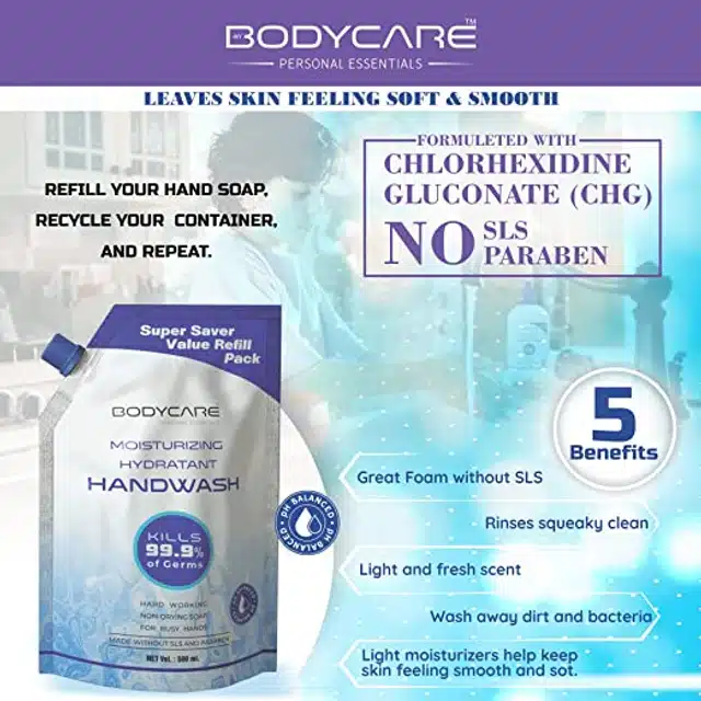 My Bodycare Moisturizing Hydratant Liquid Soap Hand Wash Refill Pack (500 ml)